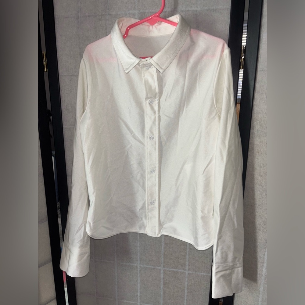 revolution dancewear Size MC white buttoned shirt rc17137